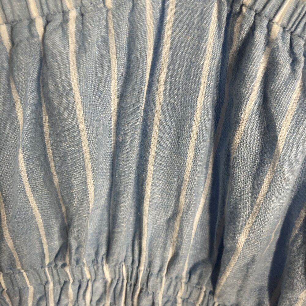 LANE BRYANT blue white striped elastic empire waist linen cotton sundress 22 - Picture 8 of 9